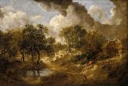 Thomas Gainsborough Landscape in Suffolk oil painting artist